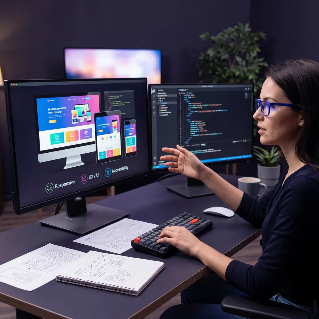 Développement front-end interface responsive sur mesure