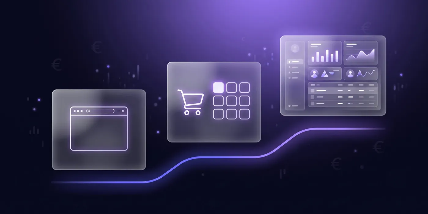 Fourchettes de tarifs 2026 pour un site vitrine, une boutique en ligne et une application web métier