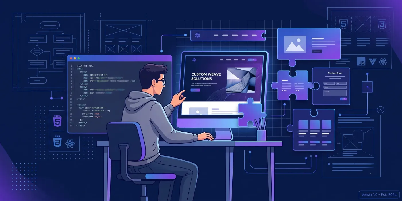 Conception d'un site web personnalisé avec code propre et design adapté à l'activité du client