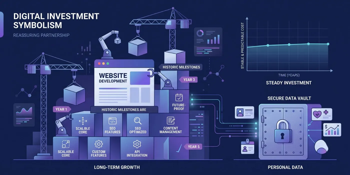 Site web personnalisé qui évolue dans le temps avec coûts maîtrisés et données sous contrôle