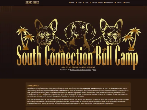 Site SCBC Dogs élevage Bouledogue Français Teckel